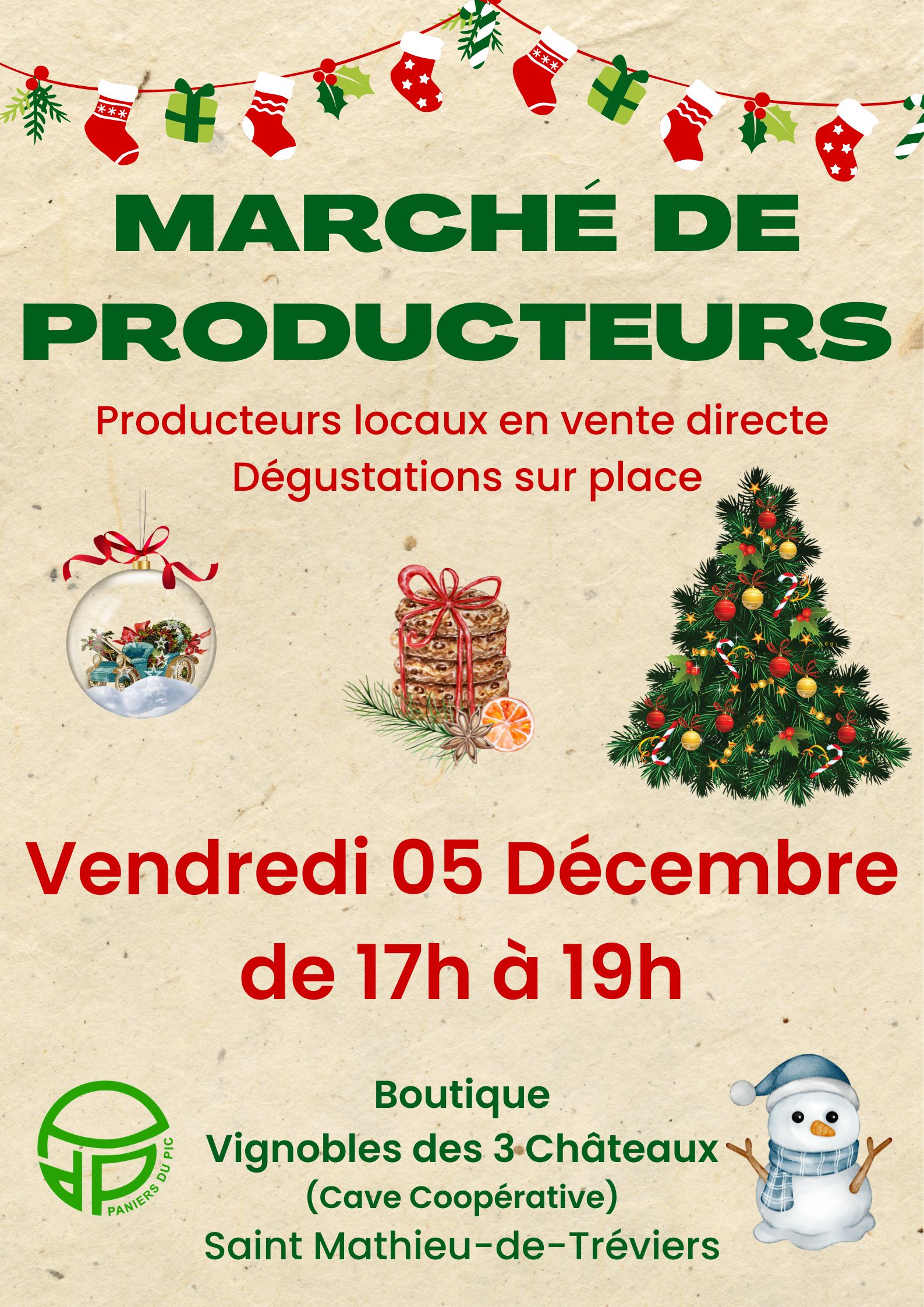Affiche Marché Noël 2025